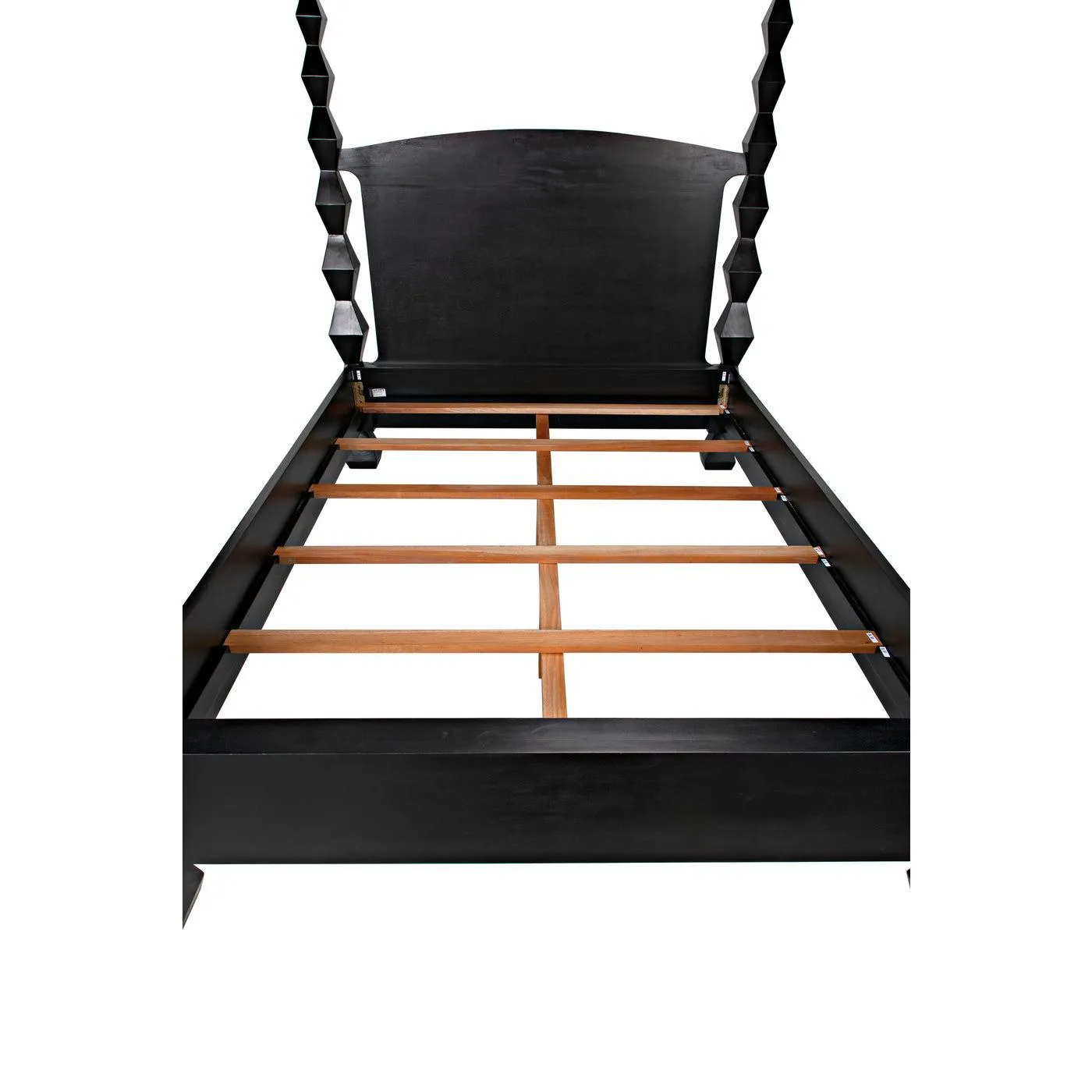 Brancusi Bed, Queen, Hand Rubbed Black