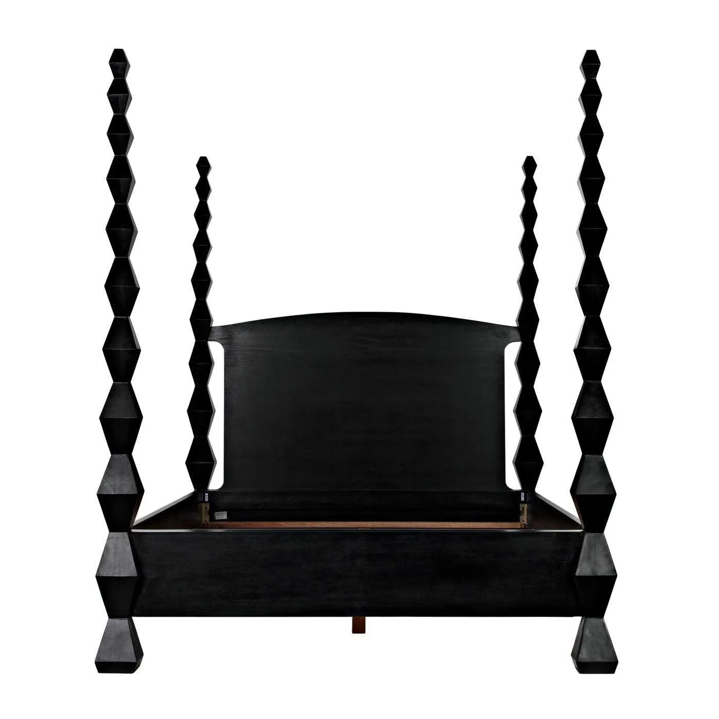 Brancusi Bed, Queen, Hand Rubbed Black