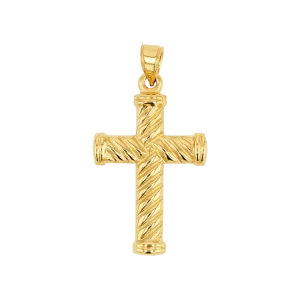 Cable Twist Cross Charm