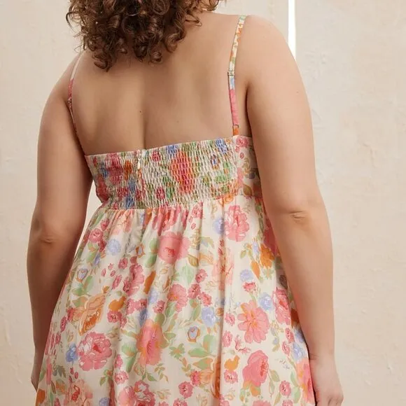 Calla Button Floral Maxi Dress