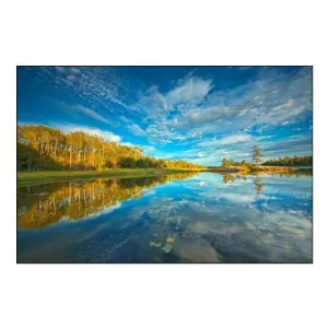Canada-Ontario-Kenora Clouds Reflected in Middle Lake at Sunset