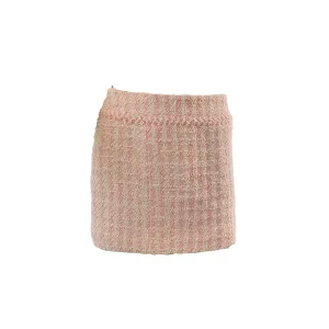 Chanel Pink Tweed Skirt
