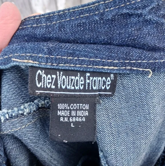 Chez Vouz de France Vintage Y2K Size Large Denim Mermaid Skirt Midi Modest