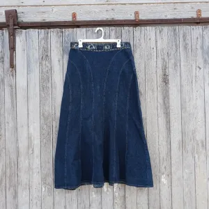 Chez Vouz de France Vintage Y2K Size Large Denim Mermaid Skirt Midi Modest