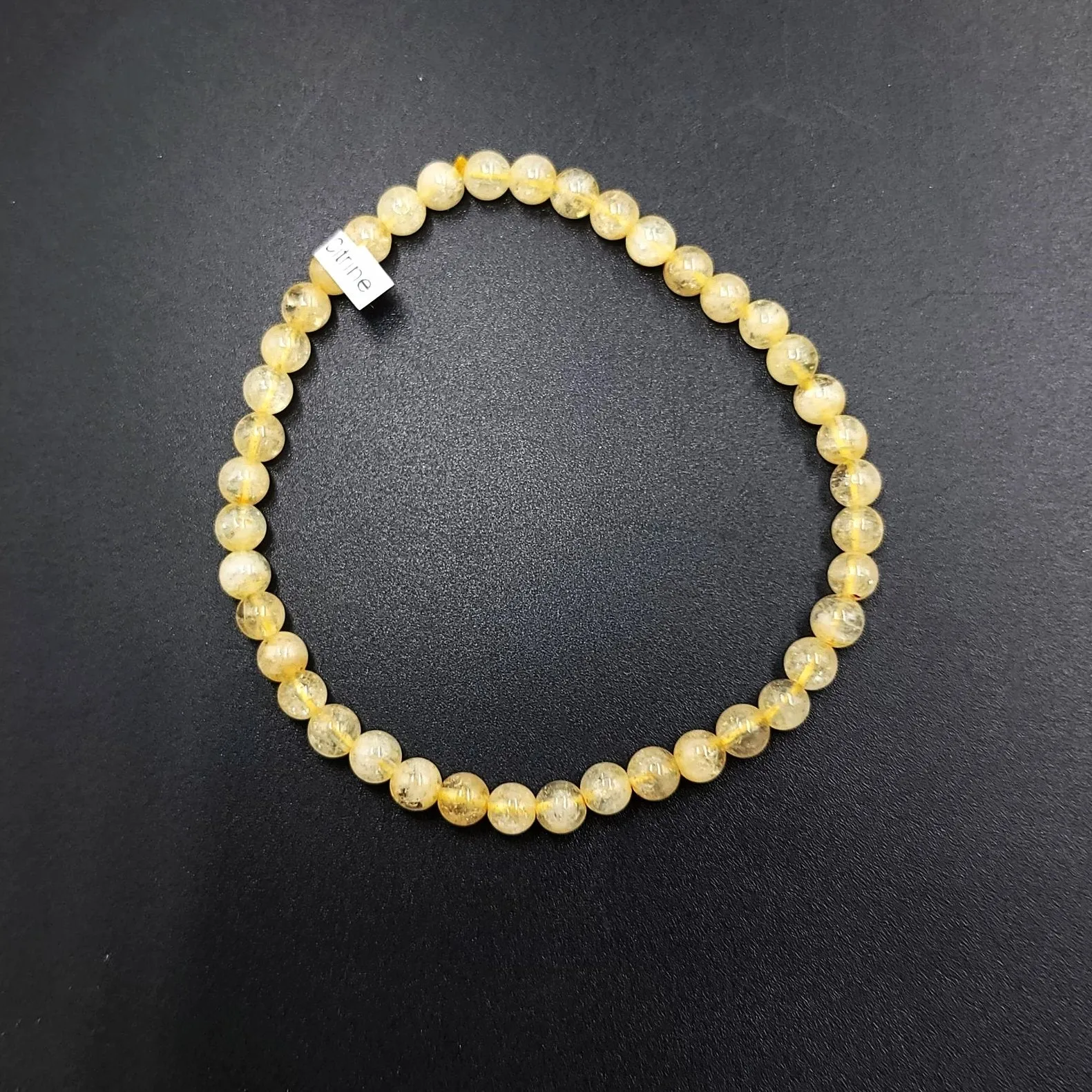 Citrine Bracelet 4mm Bead Bracelet