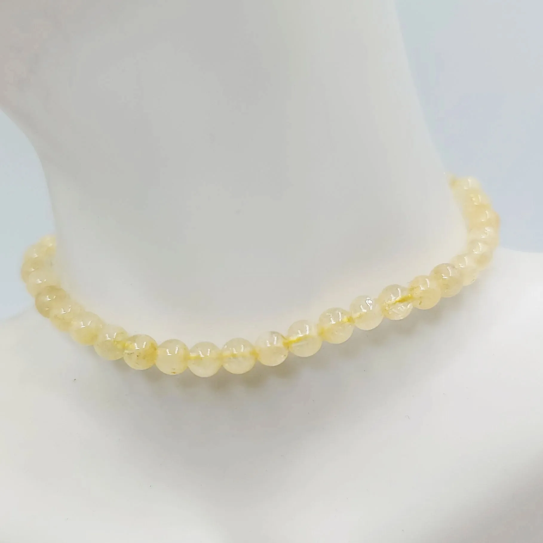Citrine Bracelet 4mm Bead Bracelet