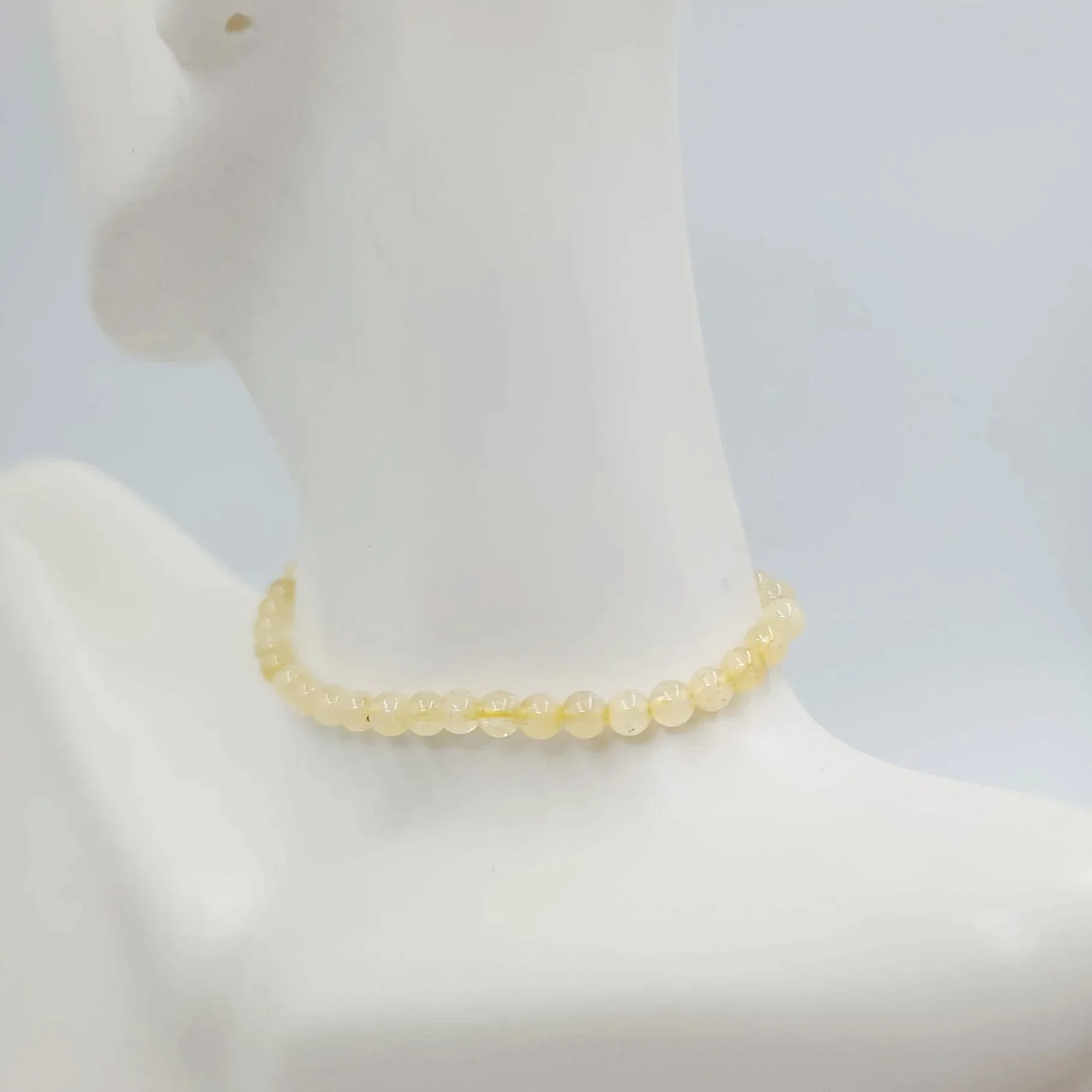 Citrine Bracelet 4mm Bead Bracelet