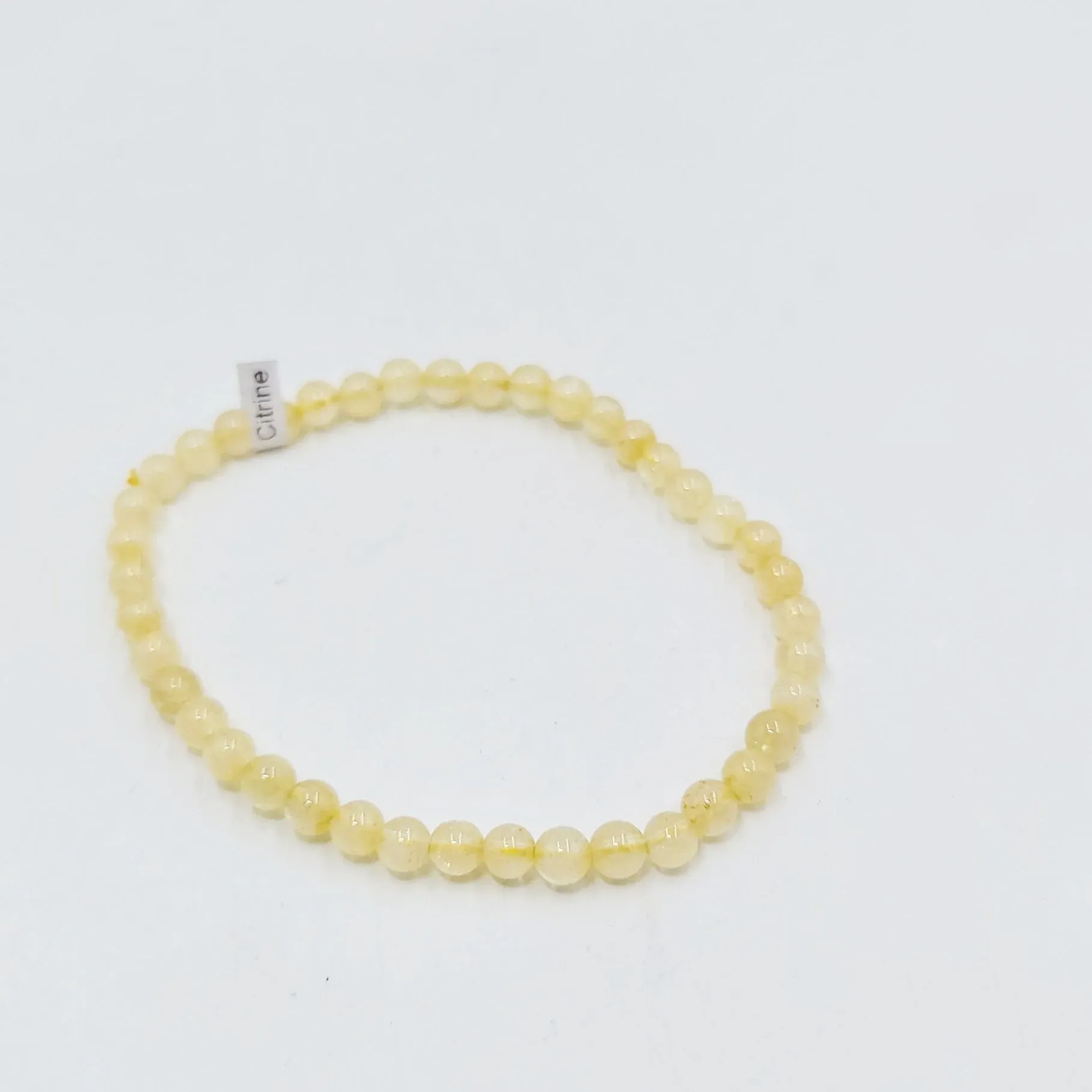 Citrine Bracelet 4mm Bead Bracelet