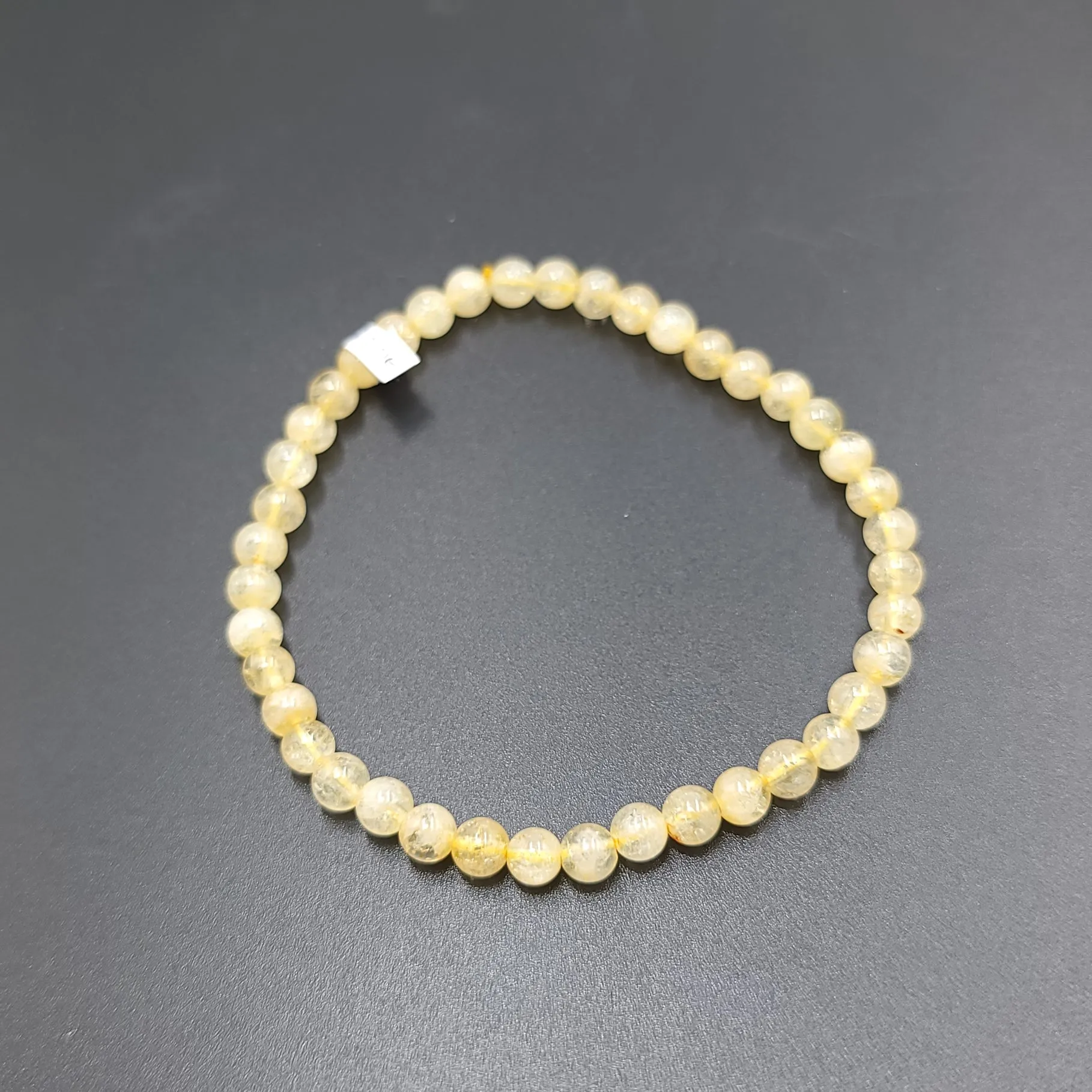 Citrine Bracelet 4mm Bead Bracelet