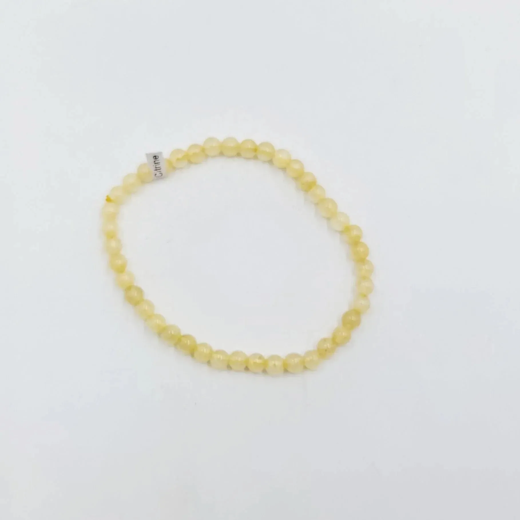 Citrine Bracelet 4mm Bead Bracelet