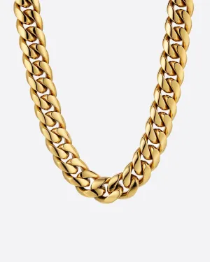 CLEAN CUBANA CHAIN. - 12MM GOLD