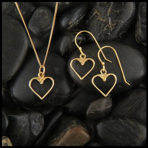 Colleen's Heart Pendant and Earring Set
