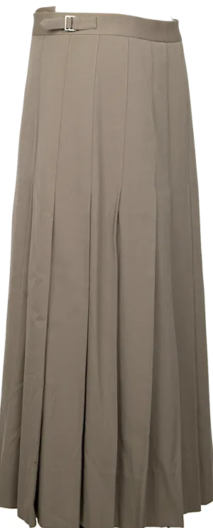 COMME des GARCONS JAPAN. Beige/Brown Back Pleats Wrap Skirt