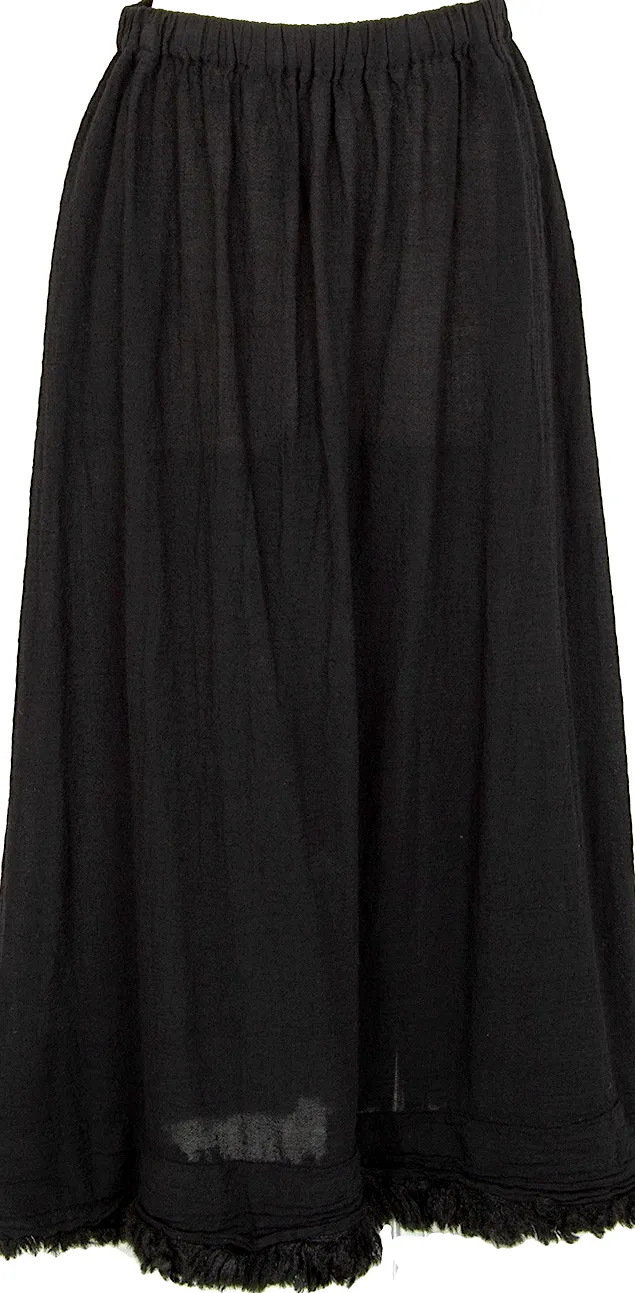 COMME des GARCONS JAPAN. robe de chambre Black Hem Faux Fur Skirt