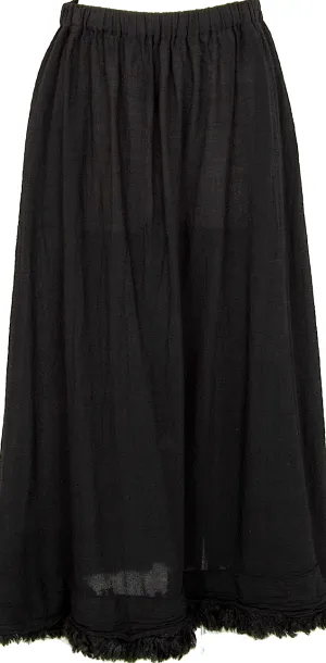 COMME des GARCONS JAPAN. robe de chambre Black Hem Faux Fur Skirt