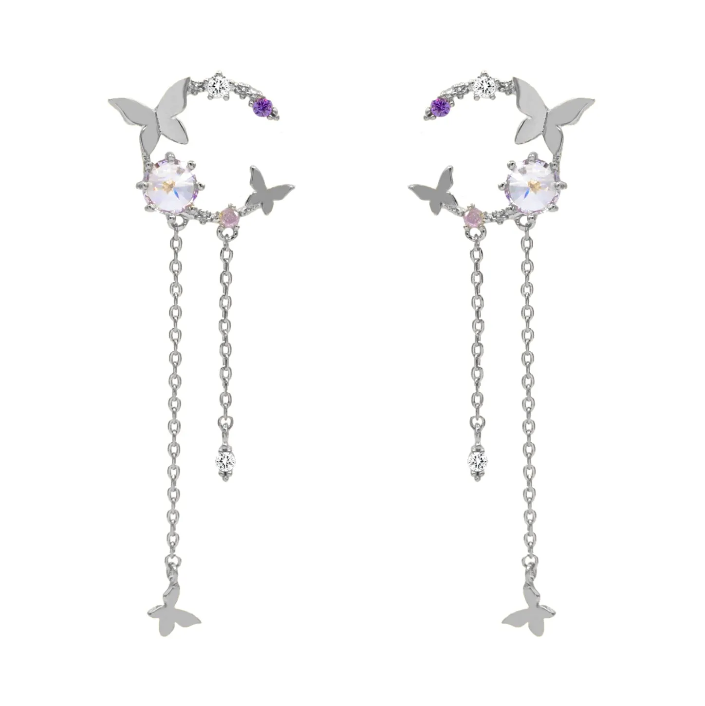Crescent Butterfly Earrings