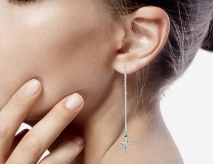 Cross Threader Earrings