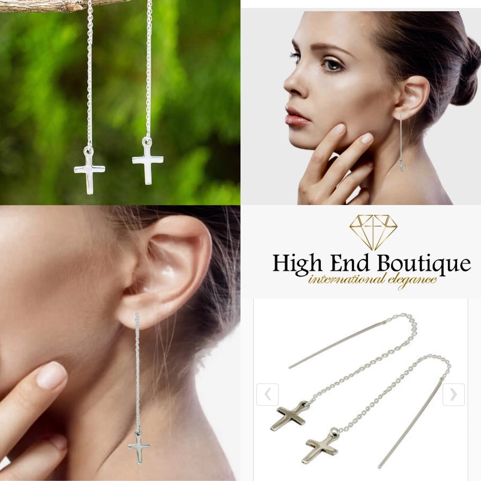 Cross Threader Earrings