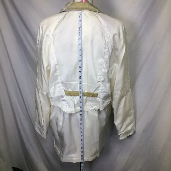 Current Seen VTG Cream Button Up Windbreaker