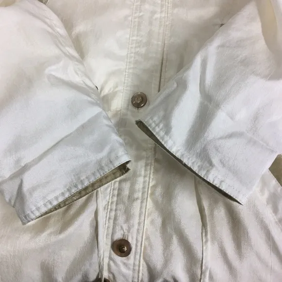 Current Seen VTG Cream Button Up Windbreaker