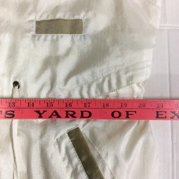 Current Seen VTG Cream Button Up Windbreaker