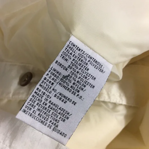 Current Seen VTG Cream Button Up Windbreaker