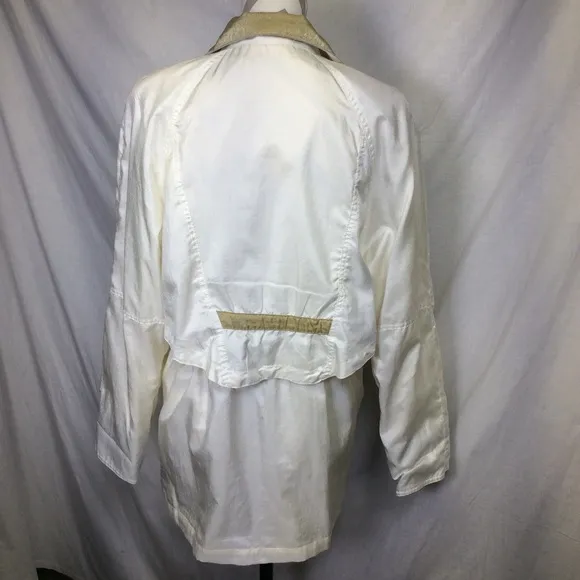 Current Seen VTG Cream Button Up Windbreaker