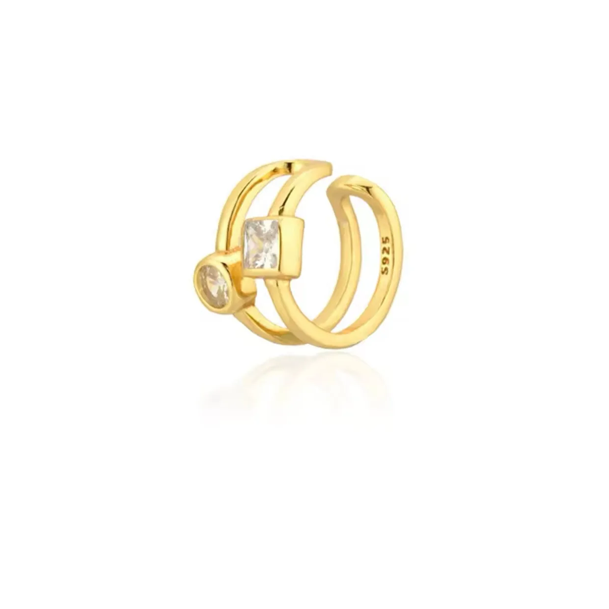 Cz Geometric Ear Cuff