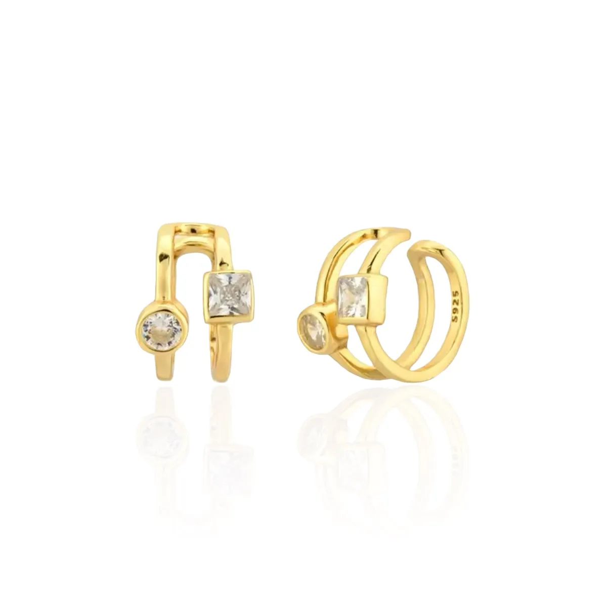 Cz Geometric Ear Cuff