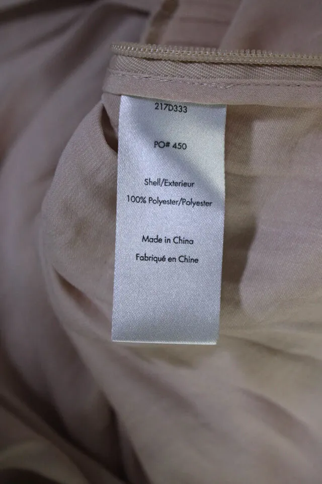 Elizabeth and James  New York Beige V Neck Satin Sleeveless Maxi Dress