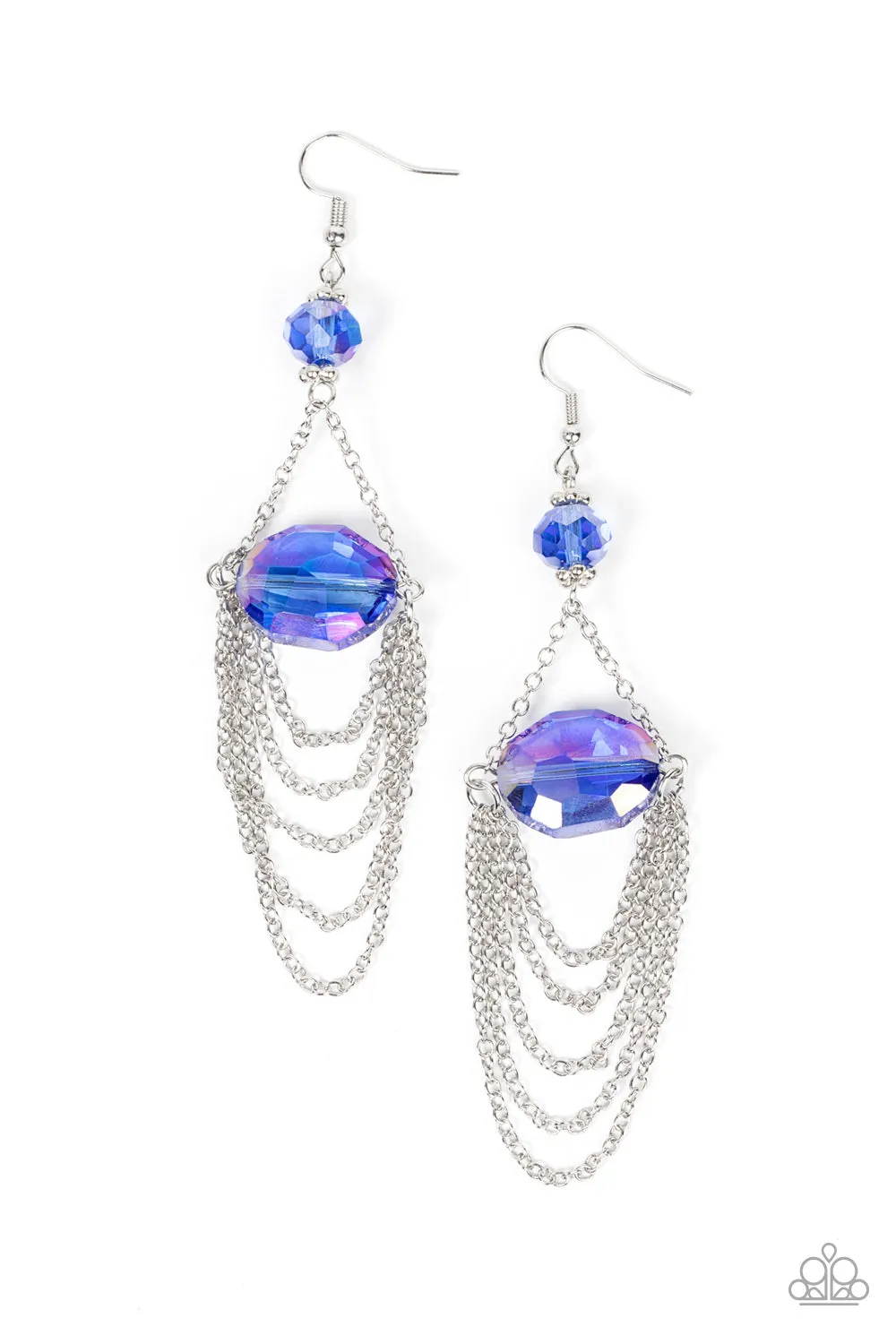 Ethereally Extravagant - Blue Earrings - Paparazzi Accessories