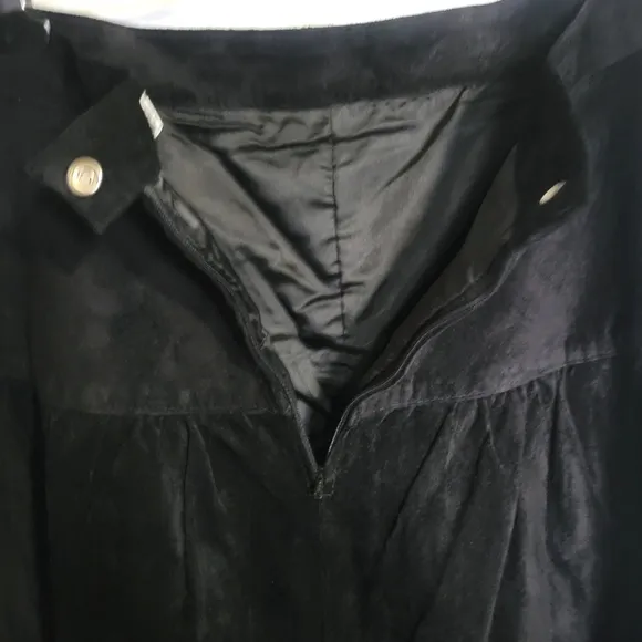 Evan Davies Vintage Black Pig Suede Skirt