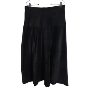 Evan Davies Vintage Black Pig Suede Skirt