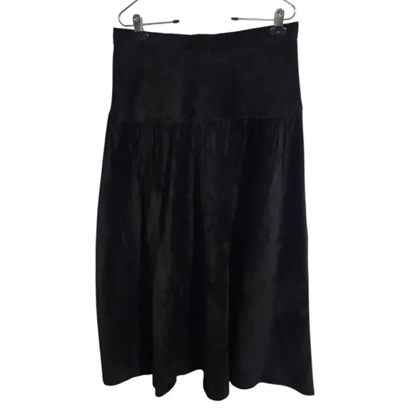 Evan Davies Vintage Black Pig Suede Skirt