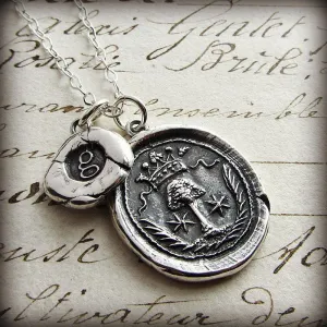 Family Tree Personalized Keepsake Wax Seal Necklace
