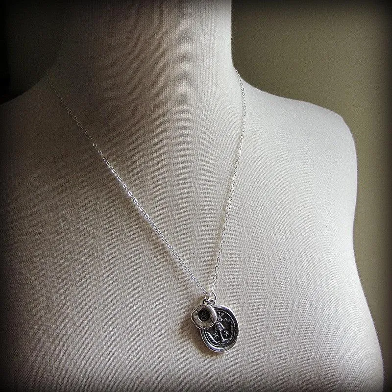 Family Tree Personalized Keepsake Wax Seal Necklace