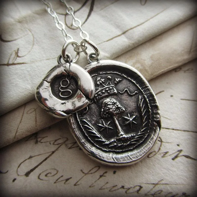 Family Tree Personalized Keepsake Wax Seal Necklace