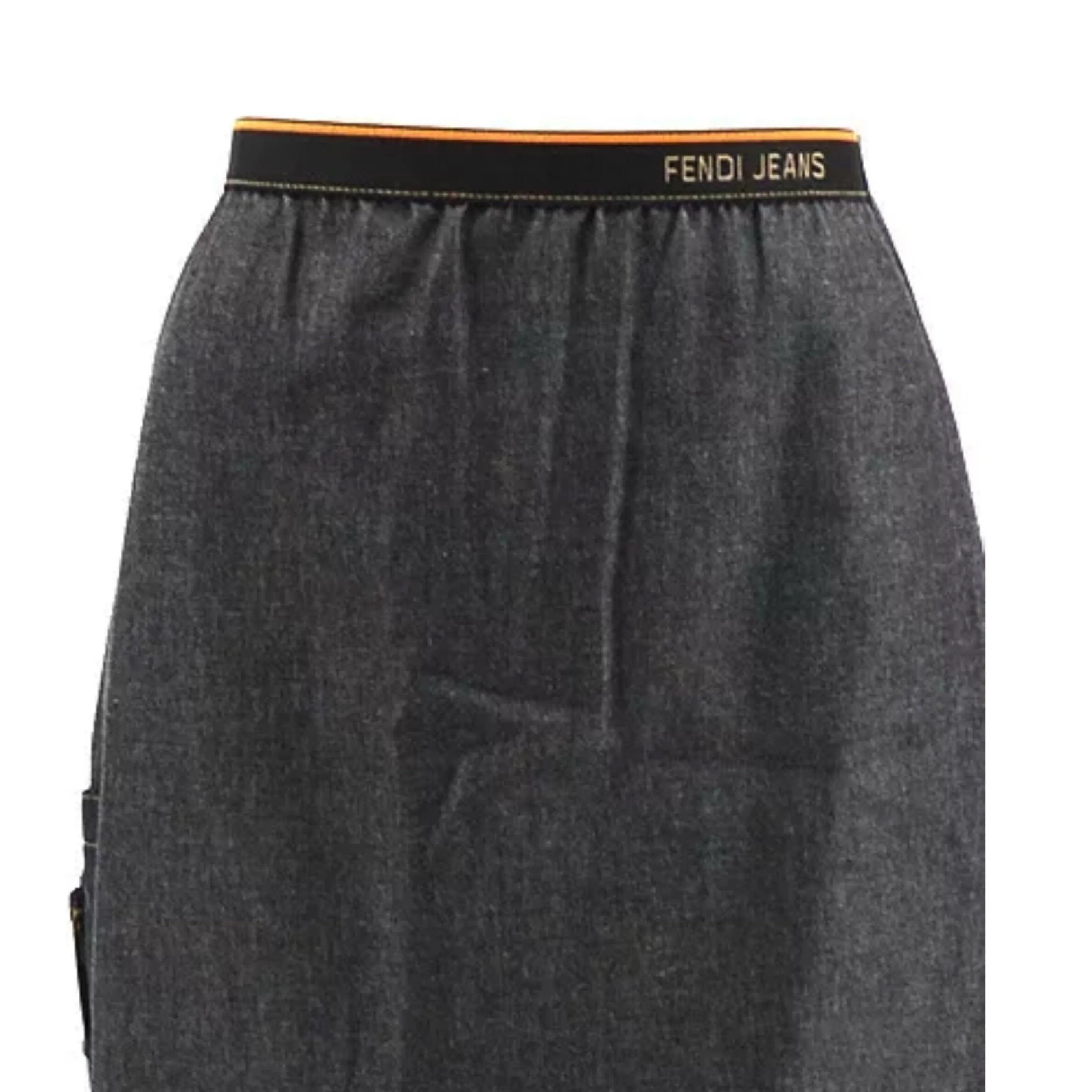 Fendi Black Denim Logo Set
