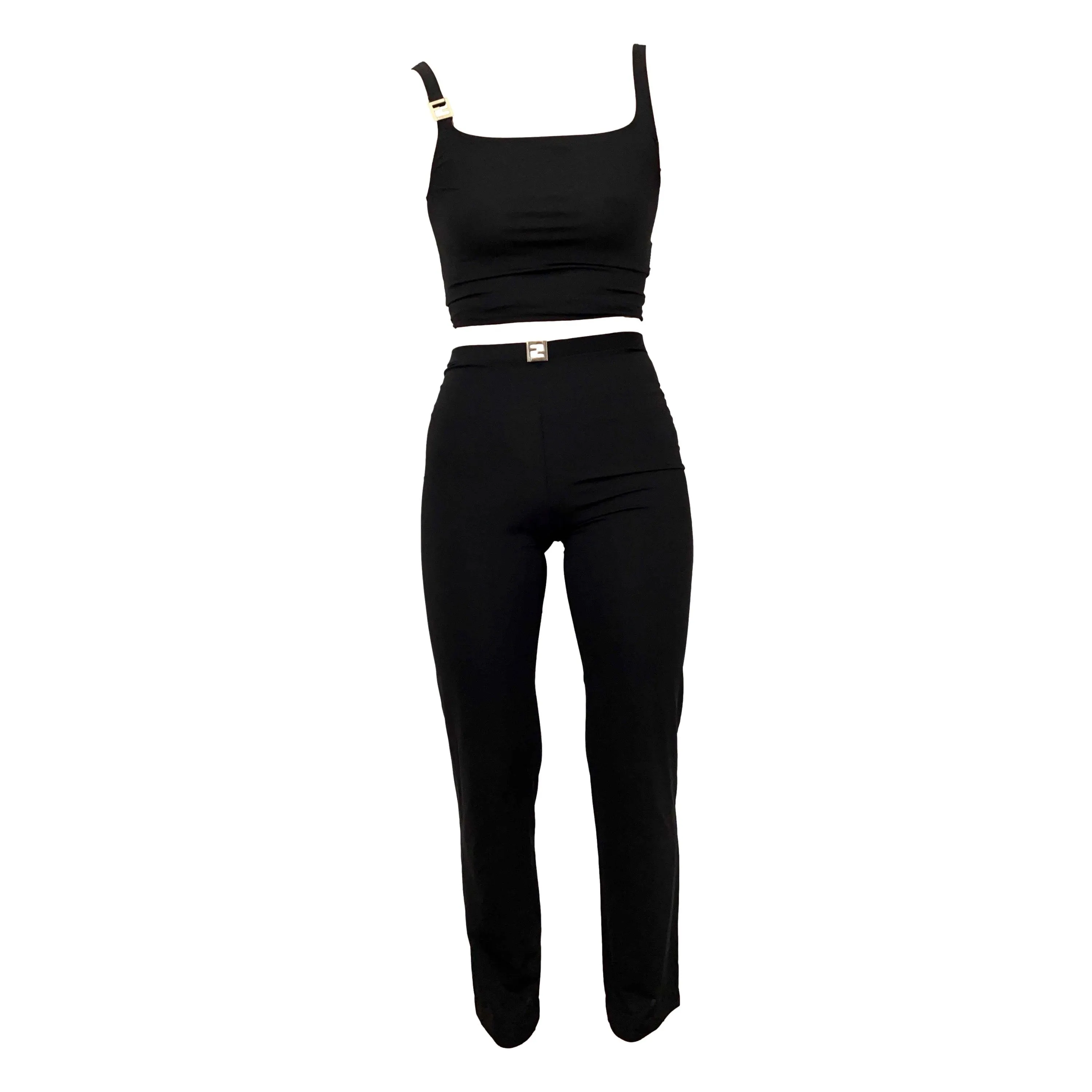 Fendi Black Logo Stretch Set