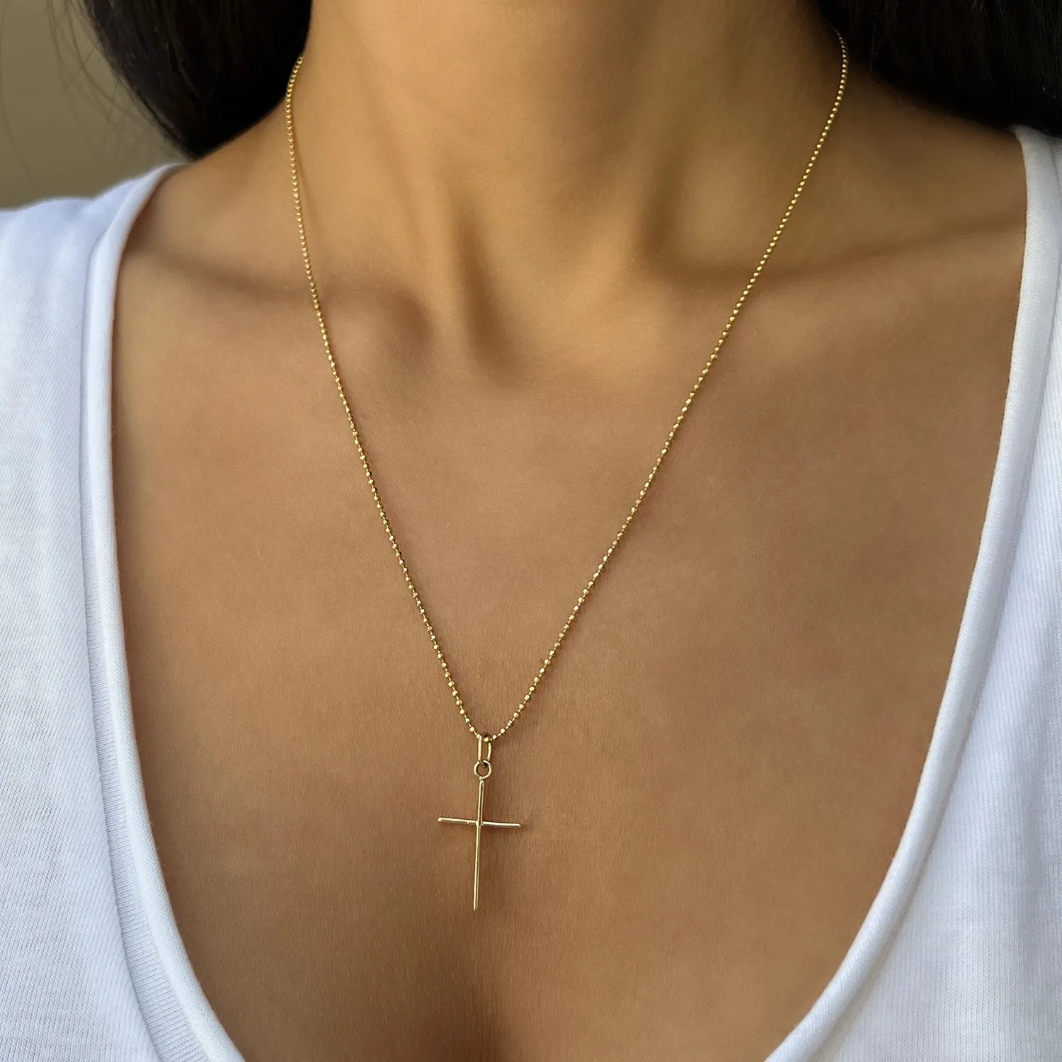 Fine Cross Charm