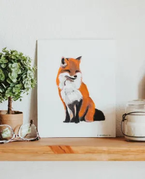 Forest Fox Wall Art, handpainted