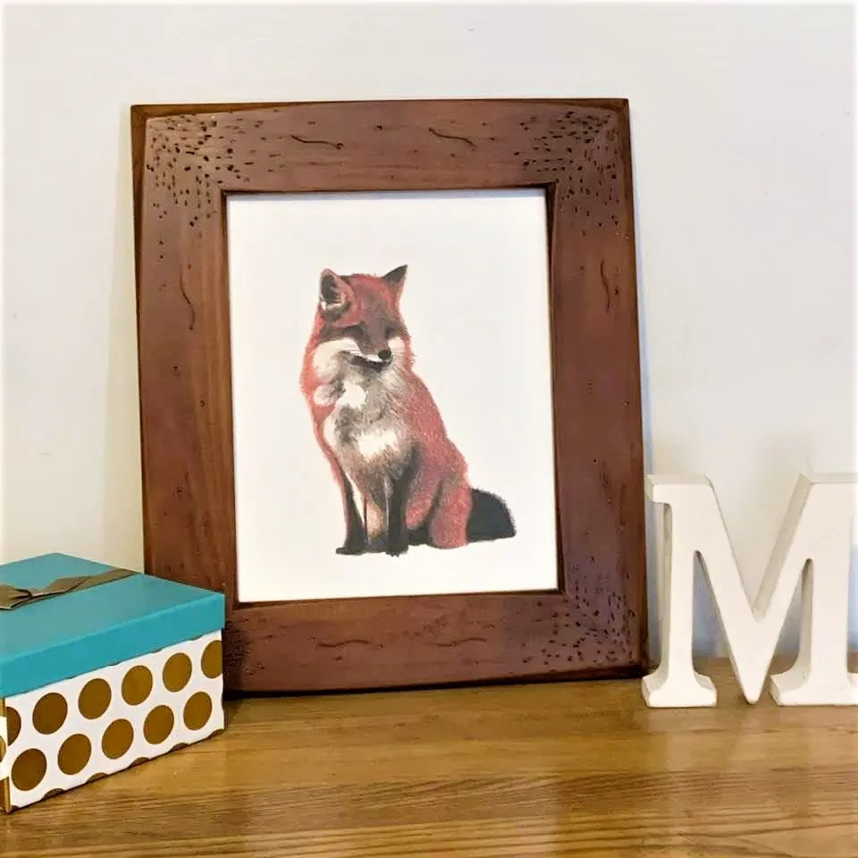 Forest Fox Wall Art, handpainted