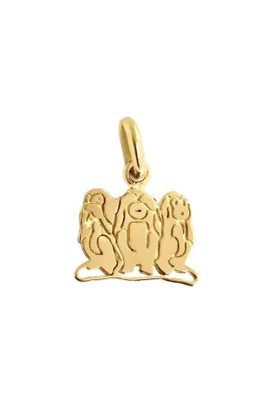 Gigi Clozeau Three Monkey Pendant