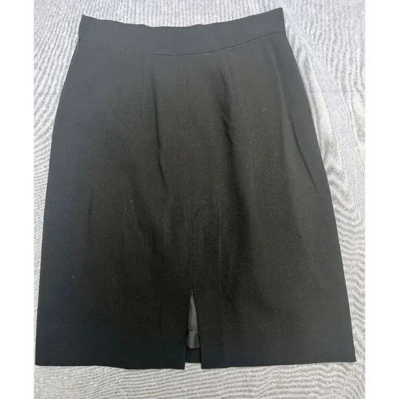 Giorgio Armani Vintage Black Pencil Skirt with Pockets 100% Rayon - 40 IT / 4US