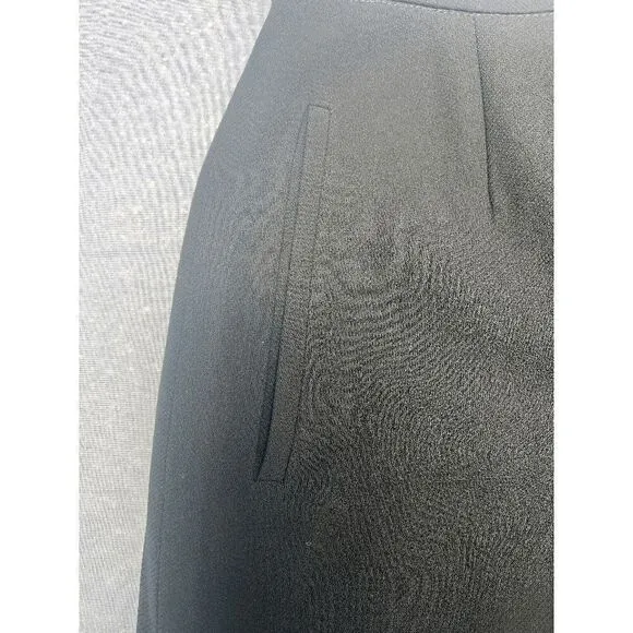 Giorgio Armani Vintage Black Pencil Skirt with Pockets 100% Rayon - 40 IT / 4US