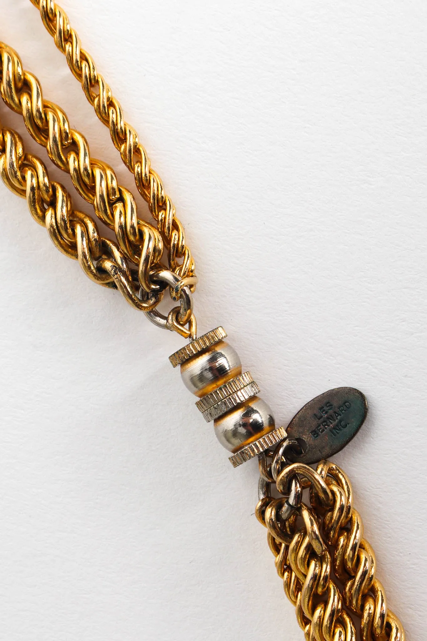 Golden Rope Triple Chain Necklace