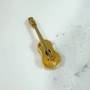 Gorgeous Little 18k Gold Acoustic Guitar Charm