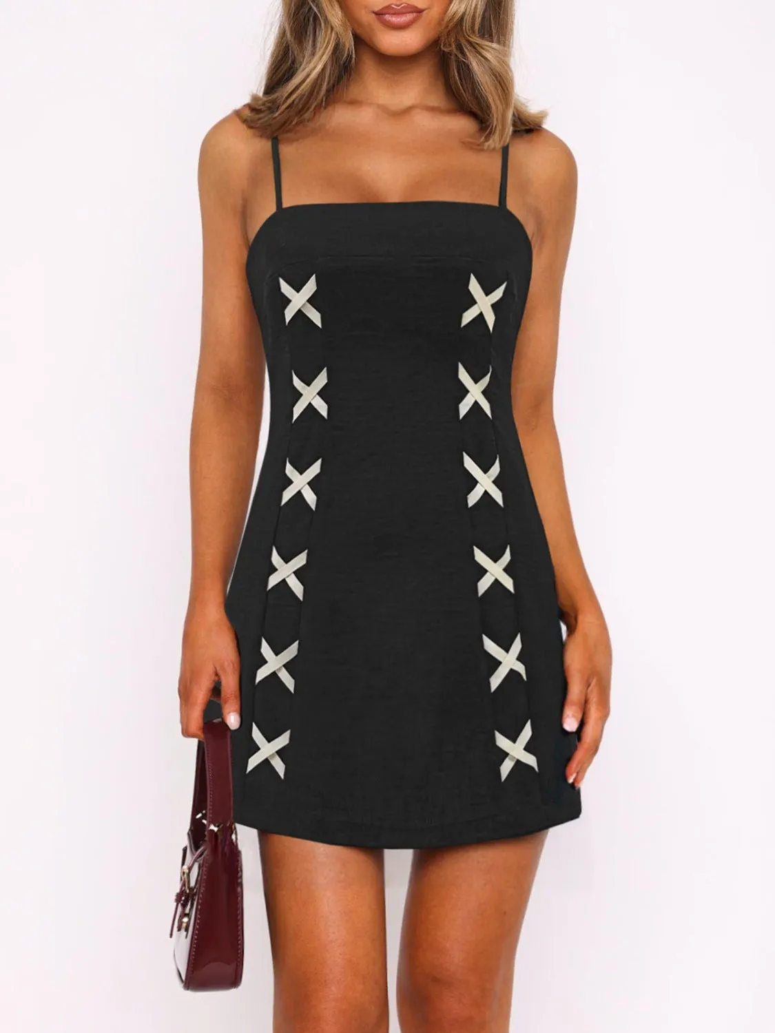 Hazel Blues® |  Contrast Mini Cami Dress