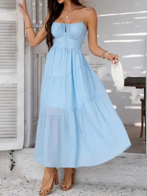 Hazel Blues® |  Devine Smocked Tiered Maxi Cami Dress