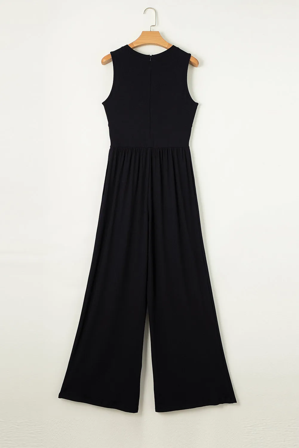 Hazel Blues® |  Round Neck Sleeveless Jumpsuit